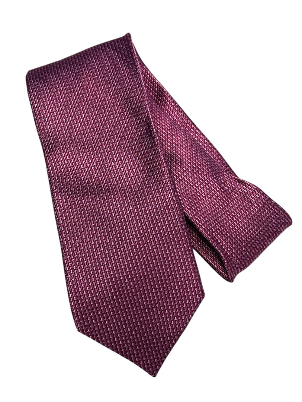 ISAIA Napoli Magenta Woven Silk Luxury Tie Italy